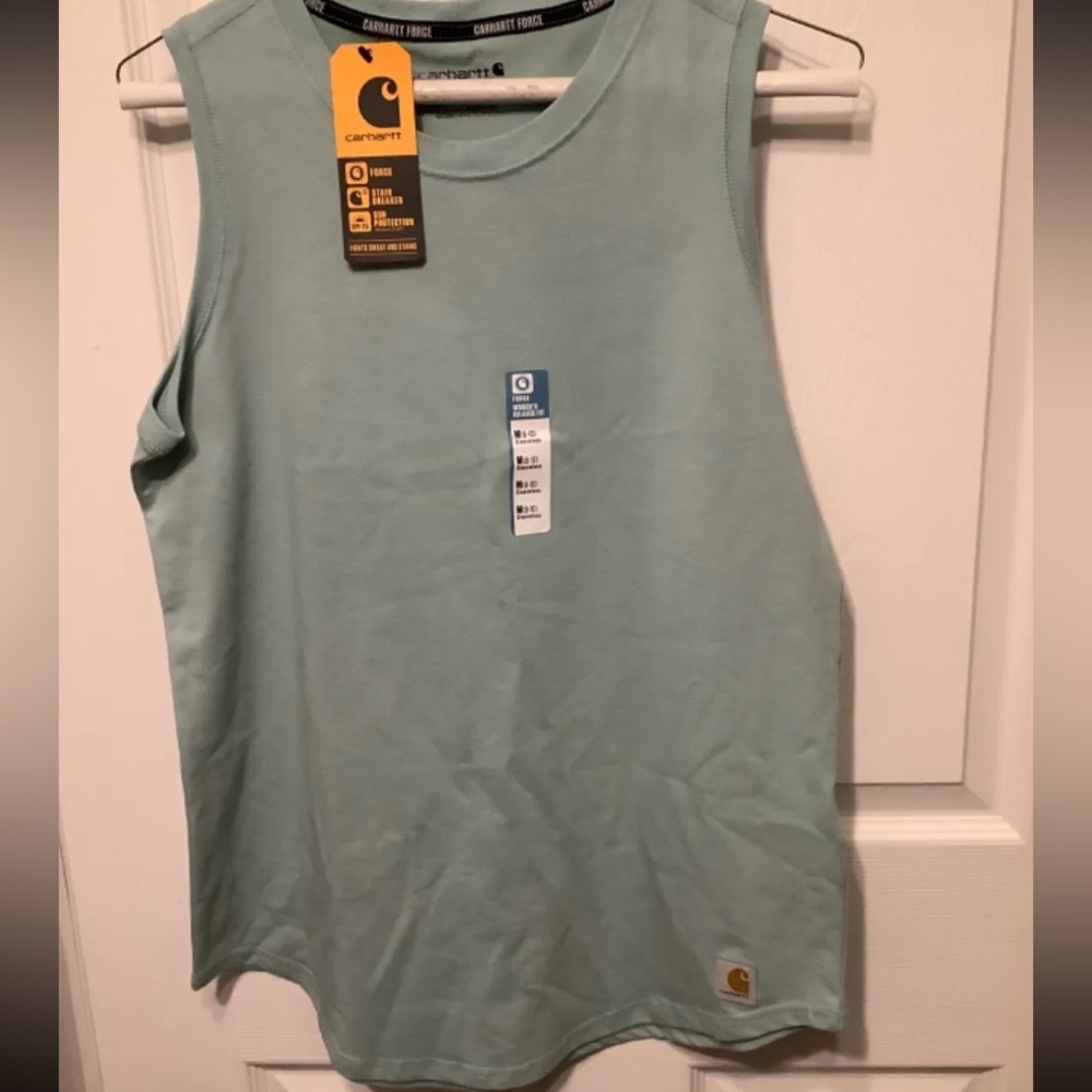 Women’s Carhartt Teal Tank Top Sleeveless New w tags Women’s Blue XS, S